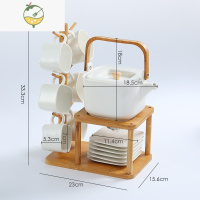 YICHENG陶瓷水具纯白北欧风格茶具杯具套装日式茶壶茶杯可蜡烛加热