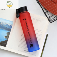 YICHENG个性渐变色玻璃杯ins原宿风磨砂杯子创意男学生便携潮流网红水杯