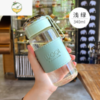 YICHENG玻璃杯女可爱便携防摔耐热水杯2021新款网红款泡茶杯子