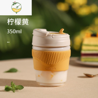 YICHENG玻璃杯女水杯便携带吸管奶茶杯泡网红可爱双饮咖啡杯子男