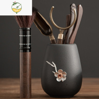 YICHENG黑檀木茶道六君子套装功夫茶具配件6君子大全泡茶工具茶夹勺茶刀