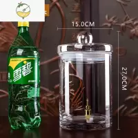 YICHENG泡酒玻璃瓶人参鹿鞭泡酒罐密封罐细高标本瓶展示陈列酒坛专用酒瓶 6斤带龙头酒具