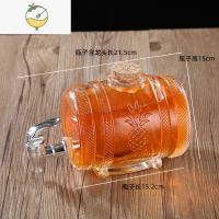 YICHENG小容量玻璃泡酒罐带龙头家用果汁可乐瓶柠檬百香果密封罐青梅酒桶 2斤+ABS [勿加热水酒具