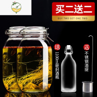 YICHENG泡酒玻璃瓶酿酒罐坛子泡杨梅酒青梅果酒专用黄桃密封罐头瓶子家用 [限量送泡酒瓶]6.4斤泡梅酒罐x2送酒酒具