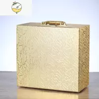 YICHENG泡酒玻璃瓶水龙头玻璃瓶地球仪酒瓶加厚高级泡酒专用酒瓶4斤空瓶 4斤地球仪金色不锈钢水龙头+金色皮箱酒具