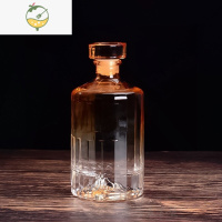 YICHENG酒瓶白酒玻璃瓶空酒瓶子500好看开山洋酒瓶泡酒透明玻璃1斤 金色开山500ml(一个瓶子)-L74酒具