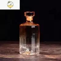 YICHENG酒瓶白酒玻璃瓶空酒瓶子500好看开山洋酒瓶泡酒透明玻璃1斤 金色开山500ml(一个瓶子)-L74酒具