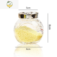 YICHENG泡酒玻璃塑料瓶腌菜泡菜罐子密封梅酒瓶家用坛子酵素桶酿酒瓶子 紫色盖子方格款水容量0.4斤-[20 0M酒具