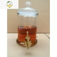 YICHENG5斤10斤装加厚泡酒瓶带龙头玻璃酿酒容器人参瓶酒缸家用 2.5斤+铜龙头酒具