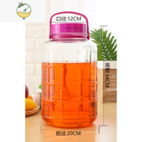 YICHENG加厚玻璃泡酒瓶带龙头10酿酒瓶浸酒坛子酒缸密封罐 16斤(无龙头)酒具