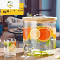 YICHENG玻璃青梅泡酒瓶带龙头泡酒坛葡萄酿酒瓶可乐饮料密封罐家用 10斤+ABS酒具