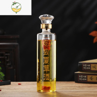 YICHENG冬虫夏草酒瓶加厚玻璃中间有管密封虫草专用泡酒瓶空酒瓶子 500ml内管(带字)酒具