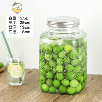 YICHENG带龙头果汁罐玻璃泡酒瓶专用自酿青梅杨梅酒坛子饮料桶密封罐10斤 5.5升酒具
