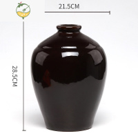 YICHENG复古土陶陶瓷酒坛器半斤1斤2斤3斤5斤10斤装空酒瓶子带盖密封 10斤光+木塞酒具