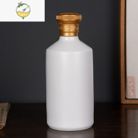 YICHENG景德镇陶瓷酒瓶泡酒壶酱酒瓶一斤装白酒密封家用酒壶酒坛酒杯定制 亚光白雅酱(单瓶)