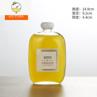 YICHENG创意新款小扁酒瓶 100自酿分装空瓶密封外带奶茶饮料果汁玻璃瓶 蘑菇头250ml透明(10个一组) 送酒具