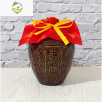 YICHENG二斤陶瓷酒瓶礼盒套装仿古定制土陶酒坛子1000密封白酒空瓶酒罐 6个二斤纯粮酒瓶 配木塞酒具