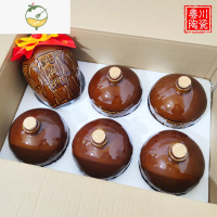 YICHENG二斤陶瓷酒瓶礼盒套装仿古定制土陶酒坛子1000密封白酒空瓶酒罐 6个二斤纯粮酒瓶+泡沫+外箱 配木塞酒具