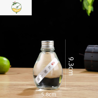 YICHENG透明玻璃白酒瓶空瓶果酒瓶自酿一斤分装养生酒二两磨砂小酒瓶 100ML透明水滴10只+盖贴纸内塞酒具