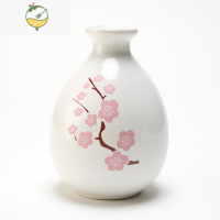 YICHENG7两8两1斤装 陶瓷酒瓶小酒坛酒壶装饰土陶仿古酒罐清酒酒具空瓶子 一斤桃花白+木塞布绳