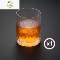YICHENG收藏手作 日式锤纹洋酒杯威士忌酒杯家用冰川啤酒杯冰冻玻璃杯子 单只磨砂初雪杯