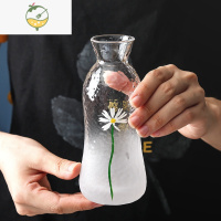 YICHENG手绘小雏菊玻璃酒具套装白酒杯子家用小号一两烈酒杯温酒壶清酒壶 云雾小雏菊[单壶装]
