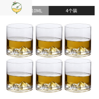 YICHENG日式设计师威士忌酒杯洋酒杯玻璃杯冰山富士山雪山杯水晶杯子小 [收藏级]雪山杯-6只