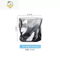 YICHENG日式轻奢玻璃杯威士忌果酒啤酒酒杯可爱少女杯子家用喝水杯ins风 单只装烟灰(耐高温)