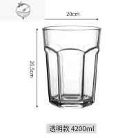 YICHENG超大巨型啤酒杯网红加大玻璃杯子大容量创意杯酒吧大号加厚红酒杯 福佳白4200ML