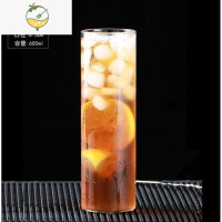 YICHENG日式直身杯柯林杯鸡尾酒杯长岛冰柠檬茶杯创意长饮杯简约海波杯子 长饮杯-600ml(高硼硅薄底款)