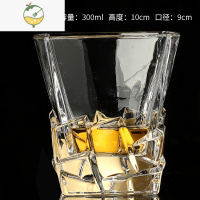 YICHENG威士忌杯创意ins风欧式古典洋酒杯子家用玻璃水杯酒吧酒具啤酒杯 冰山杯(300ml)
