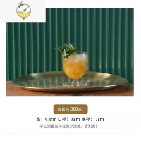 YICHENG玻璃中国风鸡尾酒杯功夫茶鸡尾酒杯烈酒杯威士忌杯古典杯 矮脚古典鸡尾酒杯300ml