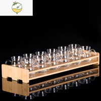 YICHENG白酒带把分酒器中式葫芦分酒壶高脚小酒杯一口杯白酒酒具套装酒盅 12只100ml分酒器+杯架(不含酒杯)