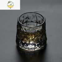 YICHENG 创意旋转玻璃酒杯 ins日式锤纹啤酒杯洋酒杯威士忌杯 旋转解压玻璃杯(皱褶)
