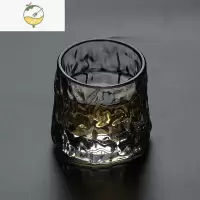 YICHENG 创意旋转玻璃酒杯 ins日式锤纹啤酒杯洋酒杯威士忌杯 旋转解压玻璃杯(皱褶)