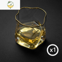 YICHENG纪念款 日式威士忌水晶啤酒杯酒杯 水晶玻璃烈酒杯洋酒杯个性创意 单只简欧金边