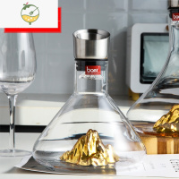 YICHENGIceberg berg瀑布镀金冰山水晶玻璃红酒醒酒器快速葡萄酒分酒器 三角金山醒酒器酒具