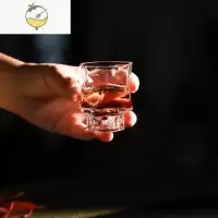 YICHENG玻璃小酒杯创意梅子清酒酒具子弹一口杯利口白酒杯烧酒盅日式 单只 全透明款(70ml 一两多)高6.5cm口