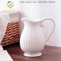 YICHENG北欧ins风网红复古陶瓷花瓶白色水壶客厅桌面插花瓶超市美陈摆件