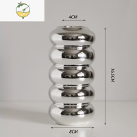 YICHENGins北欧网红镀银陶瓷花瓶民宿家居抽象异形装饰品摆件拍照道具