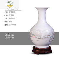 YICHENG景德镇陶瓷器花瓶摆件青花瓷花瓶插花新中式家居客厅博古架装饰品