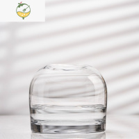 YICHENG简生活 艺术花瓶 创意INS玻璃花器客厅餐桌家居鲜花插花瓶工艺品 透明120MM