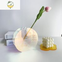 YICHENG北欧ins风 炫彩亚克力透明花瓶艺术简约客厅插花花器民宿桌面装饰 炫彩圆梦