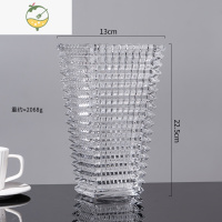 YICHENG巴卡拉水晶花瓶Baccarat璀璨烛台家居客厅装饰品摆件插花花器欧式 璀璨方形款 中等