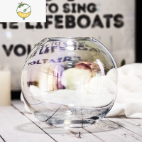 YICHENG简约珠光贝母色玻璃花瓶透明 现代餐桌摆件插花水培装饰创意花器 珠光贝母色H2款