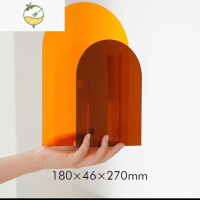 YICHENG网红彩色创意客厅插花花器餐桌摆件抽象艺术造型ins风 日落橙