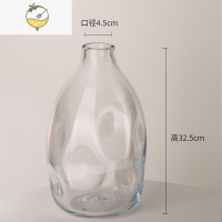 YICHENG马醉木花瓶玻璃透明水养落地高款插花长枝适合吊钟植物的花器瓶子 Cream Yves不规则花器(D款)