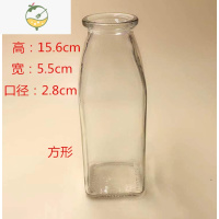 YICHENG新款三棱花瓶插花干花圆形方形锥形玻璃小干水培花器鲜花摆件 方形花瓶