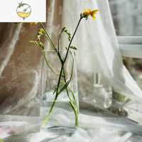 YICHENG包包花瓶水晶料透明锤纹手工制作鲜切花水培异形花器家居装饰摆件 高款透明包包[高27口径10*2.5]