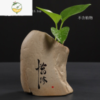 YICHENG佛系花瓶摆件客厅插花桌面中式粗陶瓷绿萝水培花器古朴简约花盆器 惜缘 中等